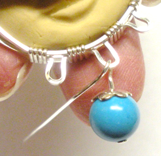 Judy Larson's Adding Loops for Dangles on a Classic Wire Bezel Wrap - , Classic Wire Jewelry, Wire Wrapping, Wrapping, Wire Wrapping Jewelry, adding loops to wire wrapped bezel